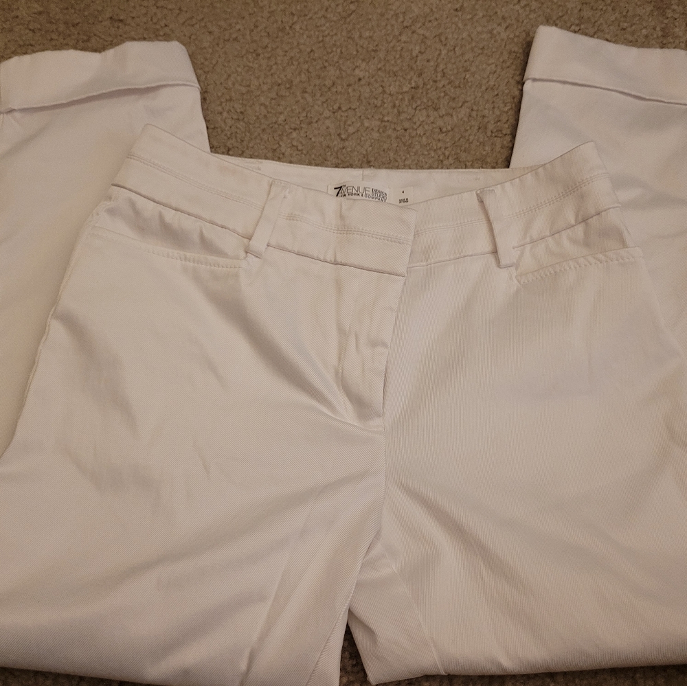 Dressy white ankle pants